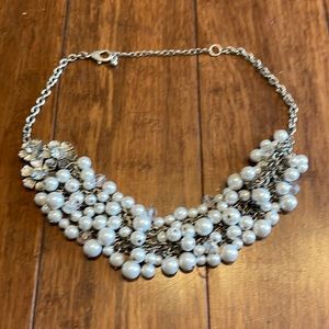 Beautiful Pearl, bead and rhinestone necklace
